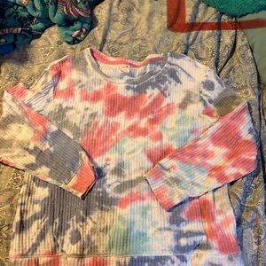 Multicolor Tie-Dye Long Sleeve Shirt